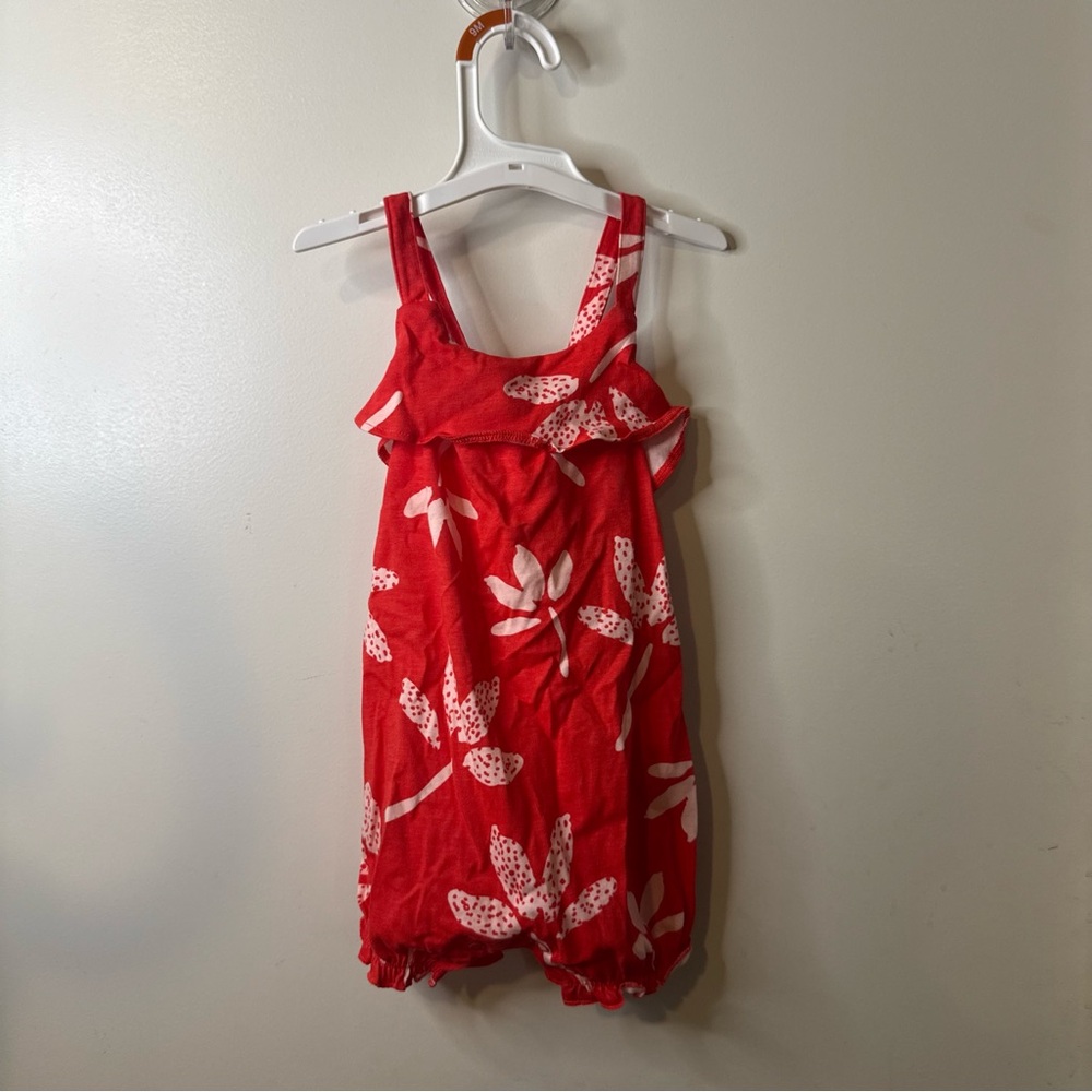 Carter’s Baby Girls Red Floral Sleeveless Jumpsuit Romper NWT (9m)